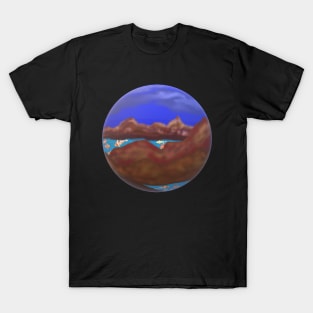 Koi Fish and Mountains (Round) T-Shirt